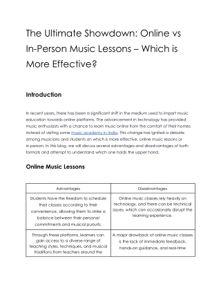 The Ultimate Showdown_ Online vs In-Person Music Lessons – Which is More Effective