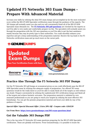 Crucial 303 PDF Dumps for Best Scores