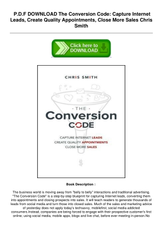 DOWNLOAD in PDF] The Conversion Code: Capture Internet Leads, Create Quality App