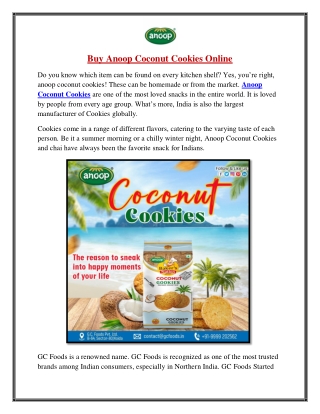 Buy Anoop Coconut Cookies Online