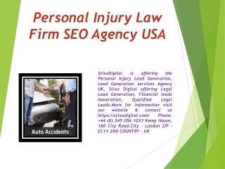 Personal Injury Law Firm SEO Agency USA