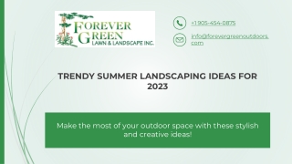 Summer Landscaping Trends - Forevergreen inc