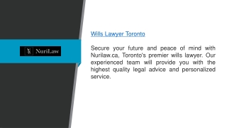Wills Lawyer Toronto Nurilaw.ca