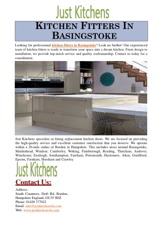 Kitchen Fitters in Basingstoke