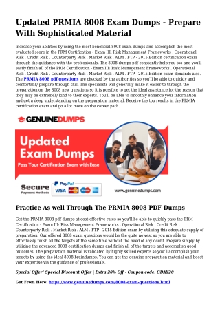 Crucial 8008 PDF Dumps for Major Scores