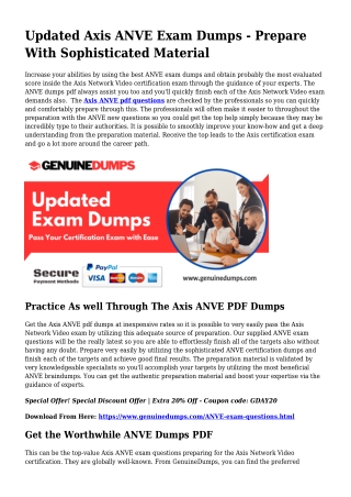 Vital ANVE PDF Dumps for Top Scores