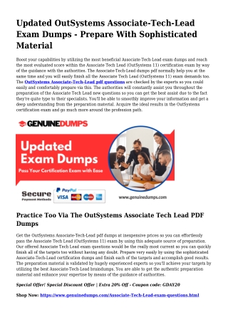 Associate-Tech-Lead PDF Dumps The Best Supply For Preparation