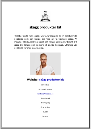 skägg produkter kit