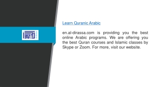 Learn Quranic Arabic en.al-dirassa.com