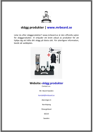 skägg produkter www.mrbeard.se