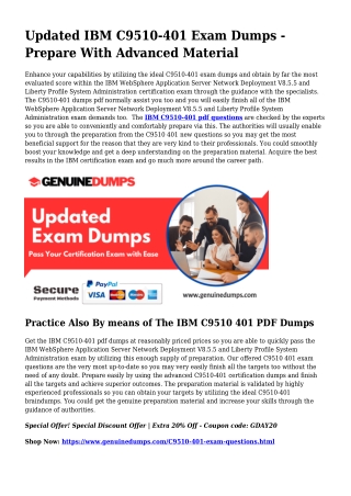 C9510-401 PDF Dumps - IBM Certification Created Effortless
