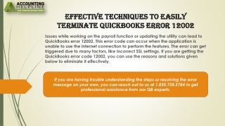 A proper guide to troubleshoot QuickBooks Error 12002 Issue