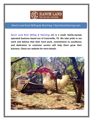 Ranch Land Rock Milling & Mulching Ranchlandclearing.com