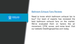 Bathroom Exhaust Fans Reviews Dwellingexpertise.com