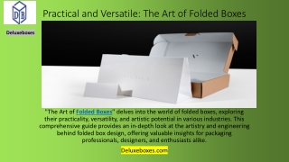 Practical and Versatile: The Art of Folded Boxes