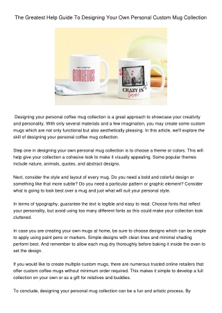 TheGreatestHelpGuideToDesigningYourOwnPersonalCustomMugCollection