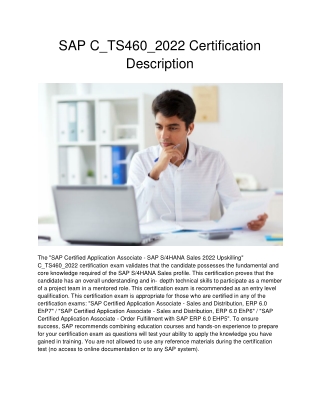 SAP C_TS460_2022 Certification Description