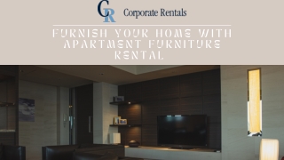 Furnish Your Apartment with Apartment Furniture Rental