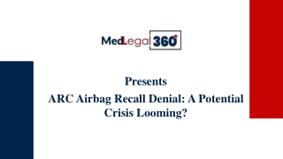 Challenging the Airbag Recall: Unveiling the ARC's Defiance