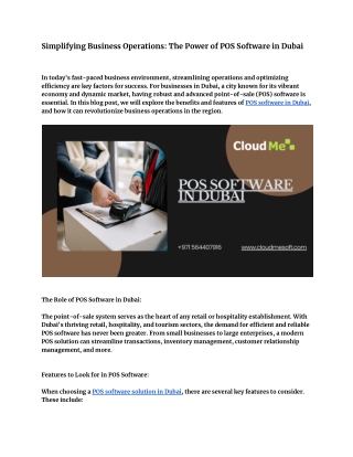 Simplifying Business Operations_ The Power of POS Software in Dubai