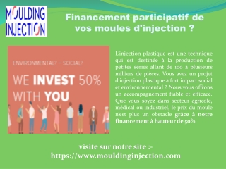 Financement participatif de vos moules d'injection ?