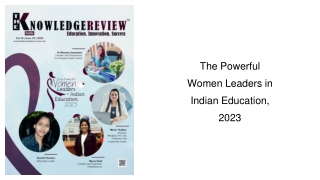 The Powerful Women Leaders in Indian Education, 2023