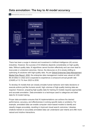 Data annotation The key to AI model accuracy