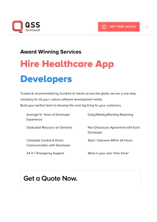 Award Winning Healthcare App Developers