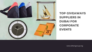 Top Giveaways Suppliers in Dubai for Corporate Events
