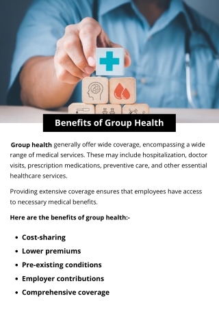 Benefits of Group Health