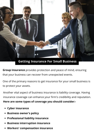 Getting Insurance For Small Business