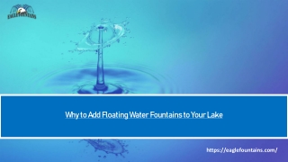 Why to Add Floating Water Fountains to Your Lake