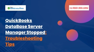 QuickBooks DataBase Server Manager Stopped [Simple Tips]