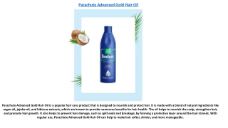 Parachute Advansed Gold Hair Oil