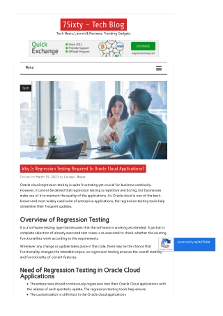 Why Is Regression Testing Required In Oracle Cloud Applications
