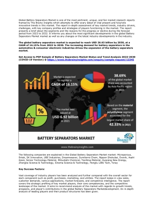 Battery Separators Market