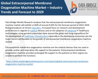 Global Extracorporeal Membrane Oxygenation Machine Market – Industry Trends and Forecast to 2029