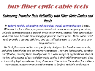 buy fiber optic cable tools