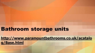 Bathroom storage units
