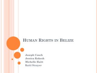 Human Rights in Belize
