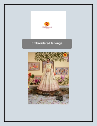 Embroidered lehenga