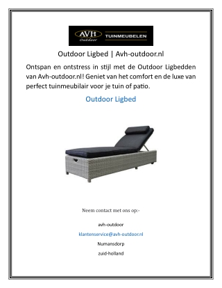 Outdoor Ligbed  Avh-outdoor.nl