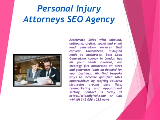 Personal Injury Attorneys SEO Agency