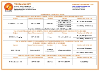 JUNE_FEE_SCHEDULE_2023 - Vajiram & Ravi