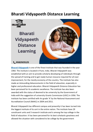 Bharati Vidyapeeth Distance Learning