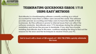 A proper guide to troubleshoot QuickBooks Error 1712