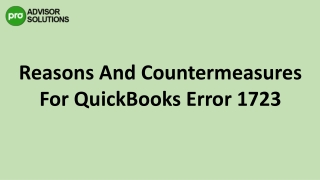 A proper way to fix QuickBooks Error 1723 instantly