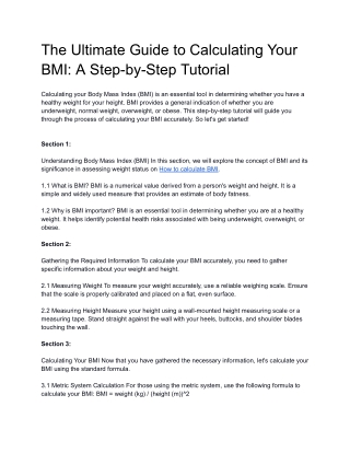 The Ultimate Guide to Calculating Your BMI_ A Step-by-Step Tutorial