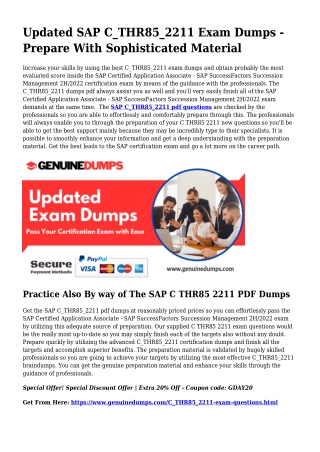 C_THR85_2211 PDF Dumps For Finest Exam Achievement