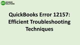 A Proper Way To Fix QuickBooks Error 12157